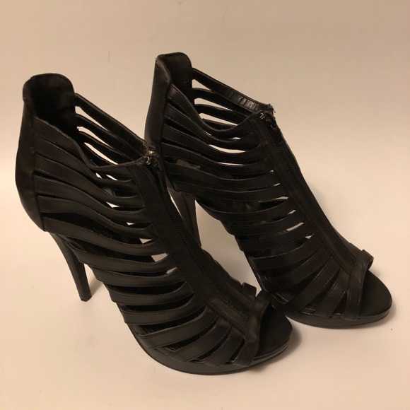 Cathy Jean cage leather heels - Picture 1 of 3